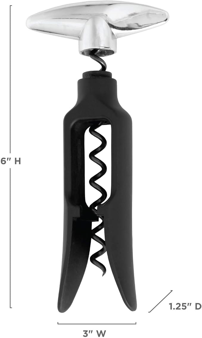 True Self Pulling Corkscrew Wine Opener, Durable Plastic - Image 3