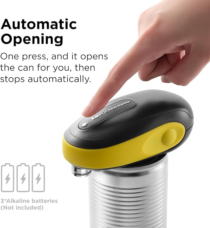 Kitchen Mama One-To-Go Electric Can Opener: One Touch, Auto Stop, Smooth Edge - Image 2
