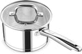 P&P CHEF 3 Quart Saucepan with Lid Set, Stainless Steel Small Cooking Pot by PPCHEF