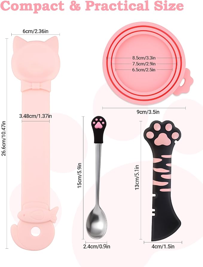 6 PCS Cat Food Can Covers Set, Reusable Silicone Can Lids - Image 2