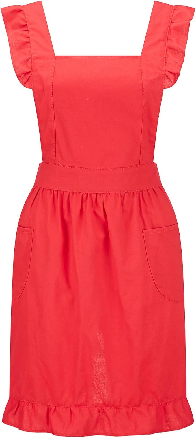 Hyzrz Retro Adjustable Ruffle Aprons by Hyzrz