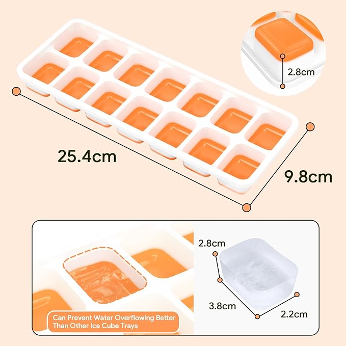 Ice Cube Trays 4 Pack, Airabc Silicone Ice Cube Trays - Image 5