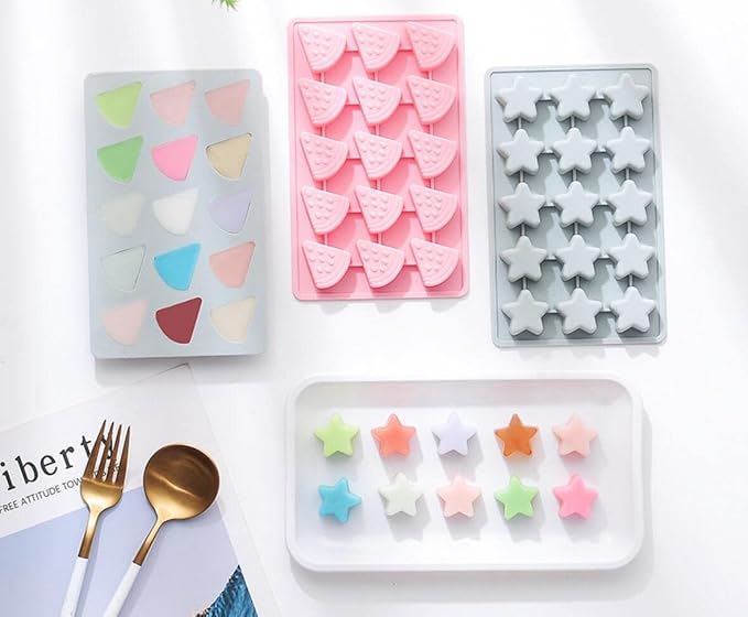 Cute Ice Cube Trays Silicone Chocolate Mold Wax Melt Molds Easy Release Ice - Image 7