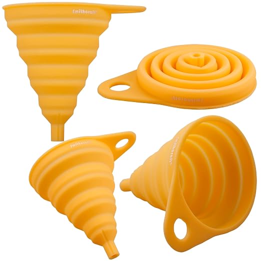 Funnel Set 4, Silicone Funnels for Kitchen, Collapsible Funnels for Water Bottle - Image 3