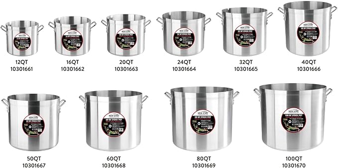 New Star Foodservice 80 Qt Aluminum Stock Pot, No Cover - Image 3