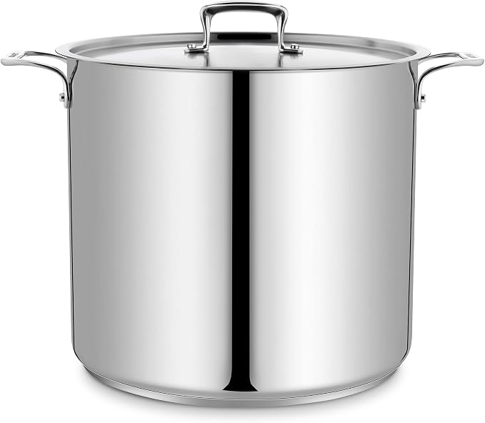 Stainless Steel Stockpot with Lid 24 Quart, Durable 18/8 Stainless Steel by Unknown