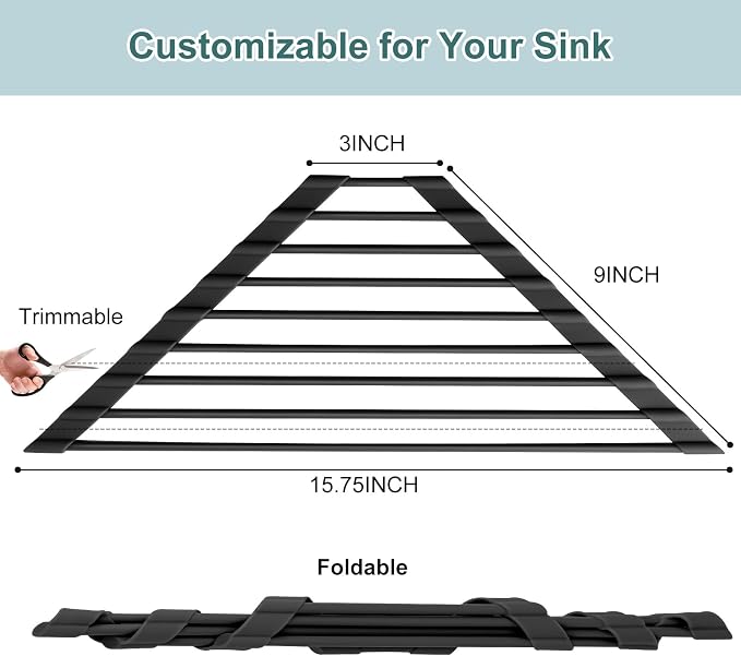 MERRYBOX Triangle Roll Up Dish Drying Rack Over The Sink, 2025 Anti-Rust Sink - Image 3