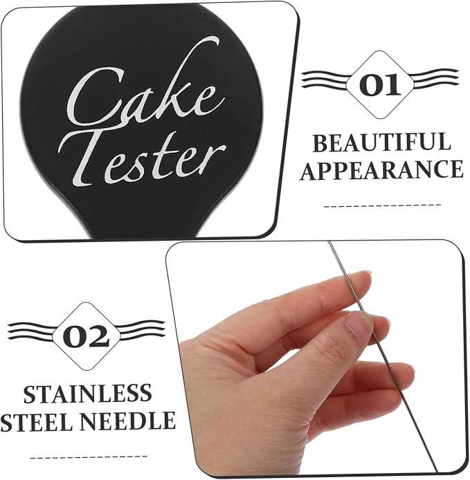 Oven Cake Testers Stainless Steel Baking Tool Smooth Handle Essential Baking - Image 3