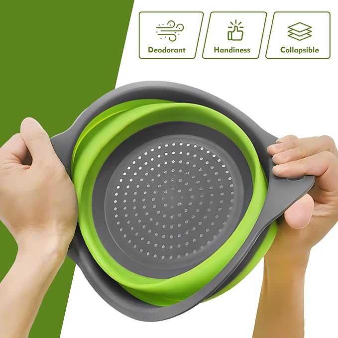 Silicone Colander Collapsible Strainers Set - Image 5