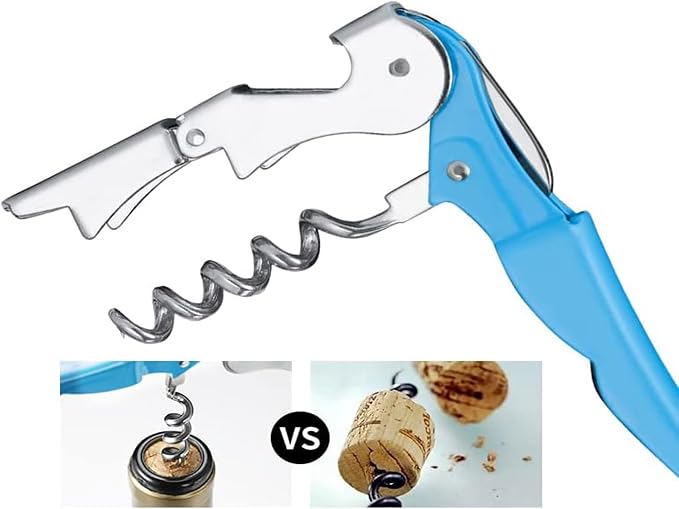 Professional Waiter Corkscrew Wine Openers Set, Heavy Duty Stainless Steel - Image 3