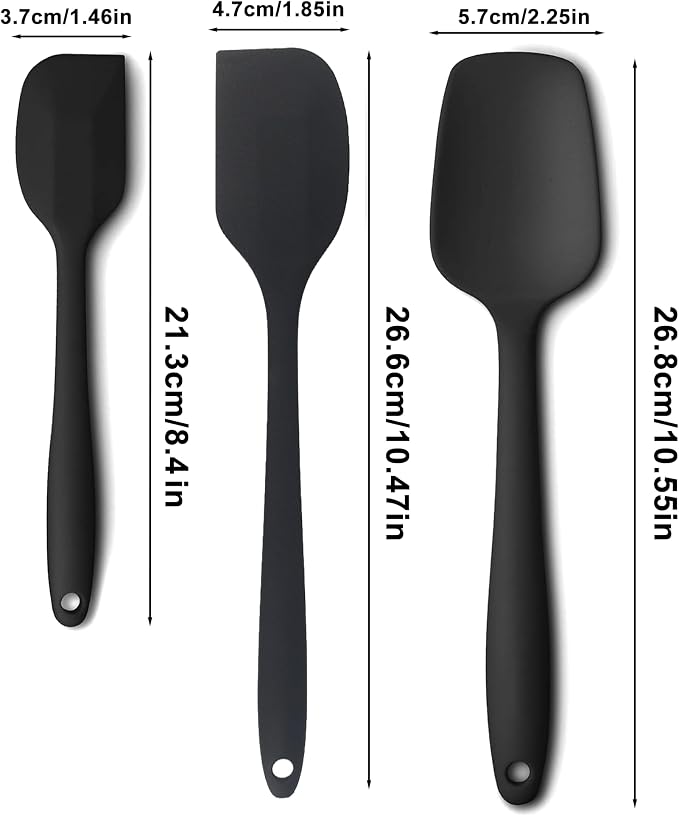 3 Pcs Silicone Spatula, Food Grade Rubber Spatula, Spatulas Silicone Heat - Image 2