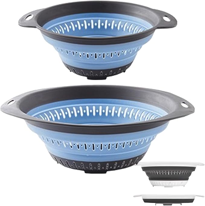 Collapsible Colander and Strainer, Silicone Strainer Colanders & Food Strainers by LogFaadCoi