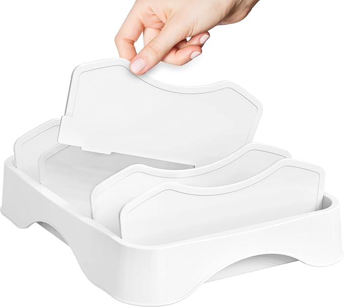 Simple Houseware Food Container Lid Organizer, Adjustable Dividers Lids Storage - Image 6