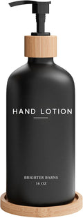 Black Glass Lotion Dispenser by BrighterBarns