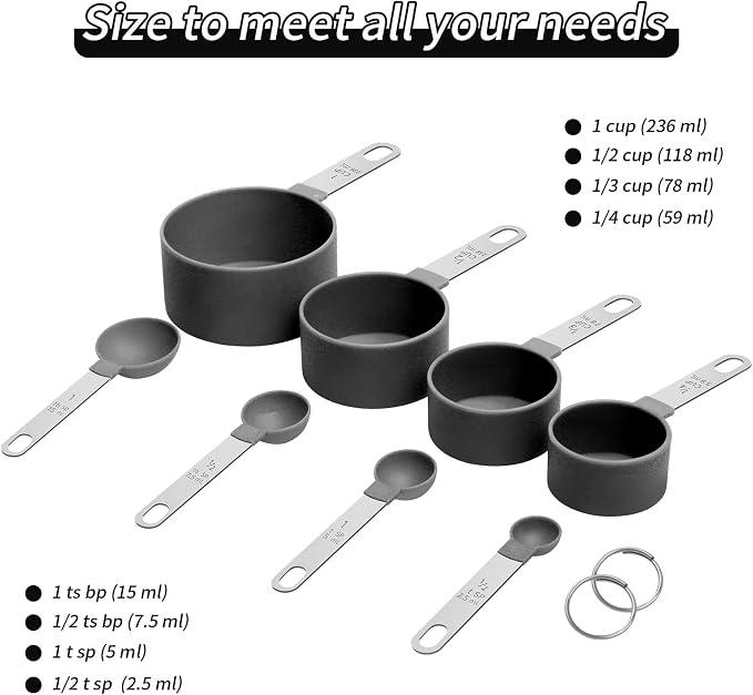 Measuring Cups Set Measuring Spoons Set, Nesting Measure Cups - Image 4