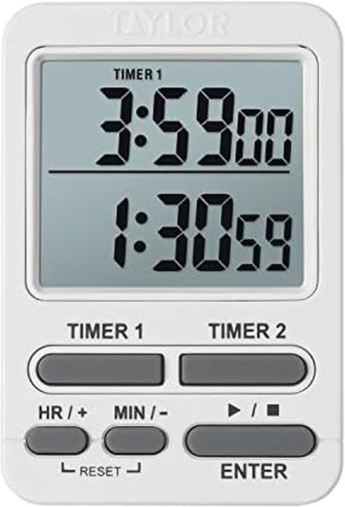 Taylor Dual Event Digital Timer w/Clock by Taylor