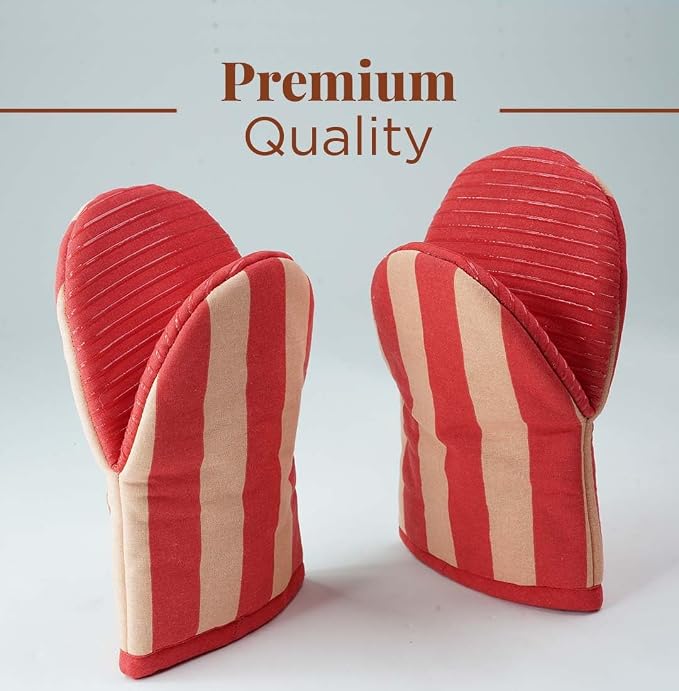 Folkulture Red Oven Mitts - Image 5