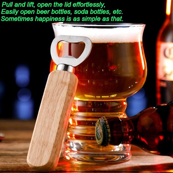 Wood Wine Bottle Opener, Beer Bottle Openers, Soft Drinks Bottle Opener - Image 6