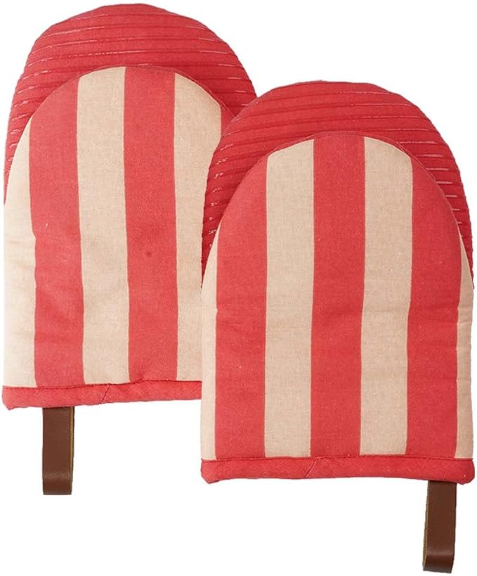 Folkulture Red Oven Mitts by FOLKULTURE