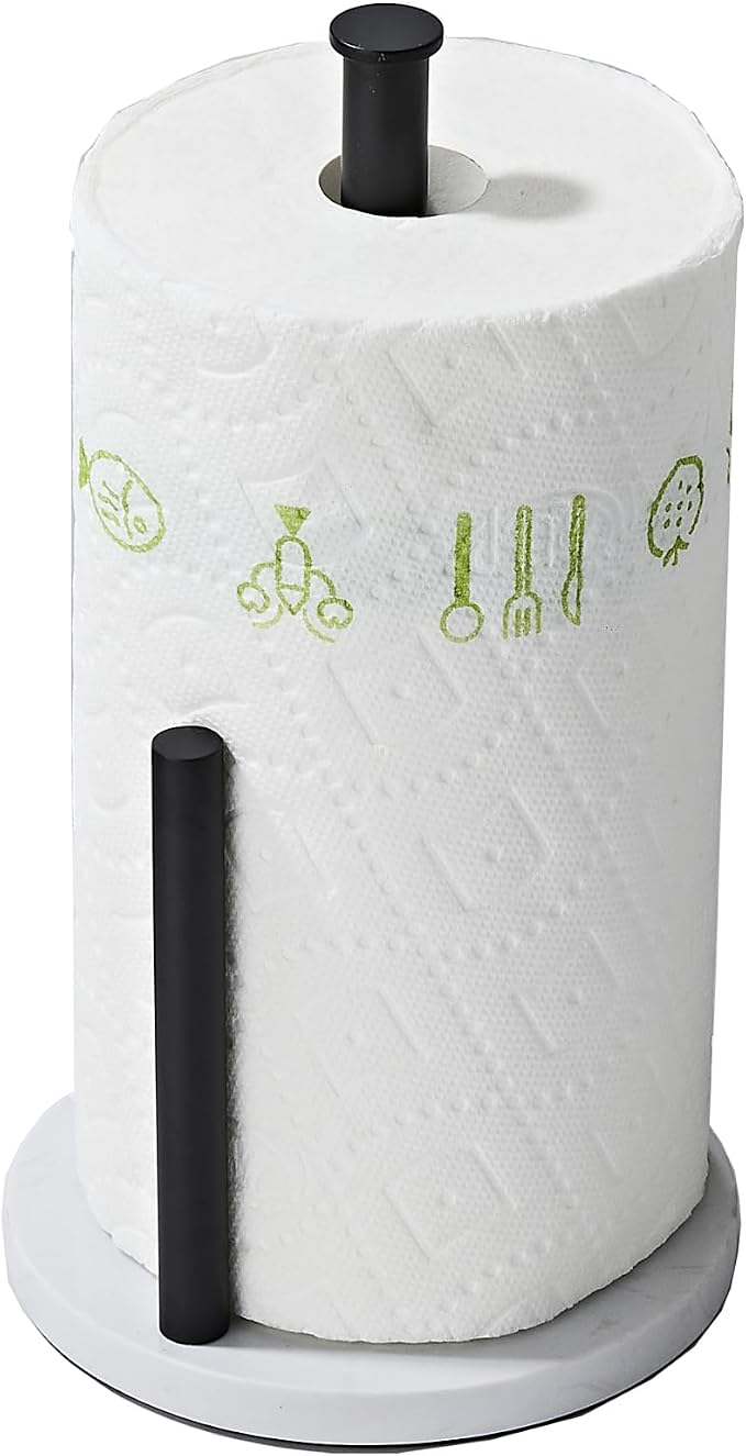 Matte Black Paper Towel Holder, Stainless Steel Paper Towel Holder by KUUBTH