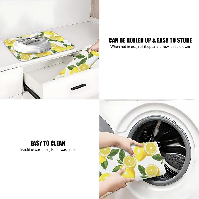 Dish Drying Mat for Kitchen Counter 2 Pack - Image 7