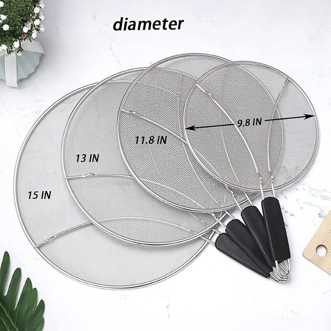 Large Splatter Screen for Frying Pan, 15 Inch Stainless Steel Grease Splatter - Image 7