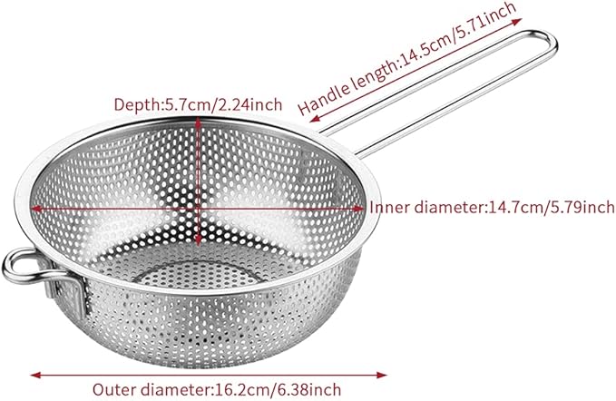 Stainless Steel Colander Fine Mesh Colander - Image 2