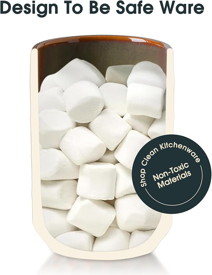 Utensil Holder, 7.5"+5.3" Ceramic Kitchen Utensil Holder - Image 5