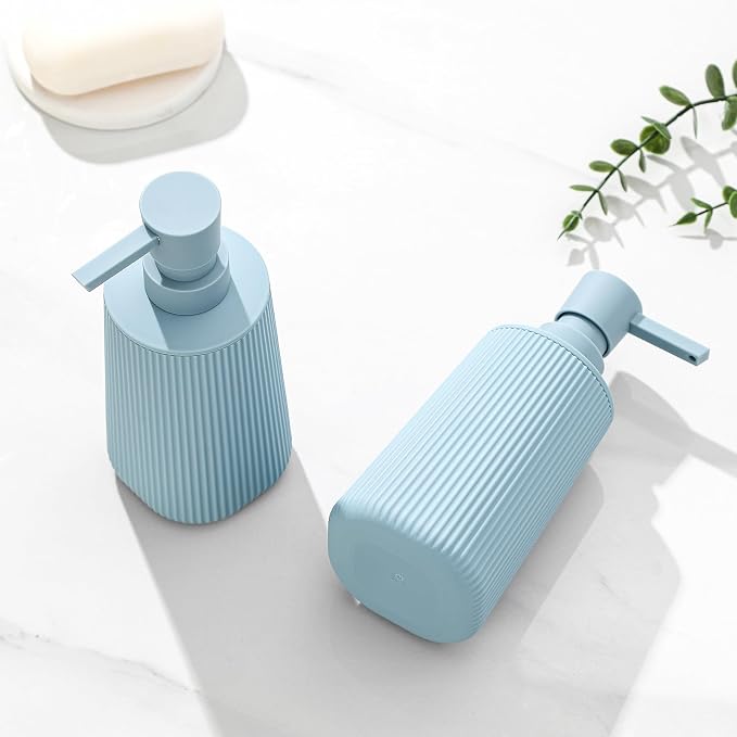 Small Soap Dispenser for Bathroom and Kitchen, Modern Farmhouse Striped Style - Image 6