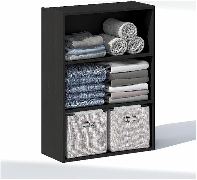 Furinno Reed Closet Organizers and Storage, 3-Tier Closet Organizer, Open Shelf - Image 4