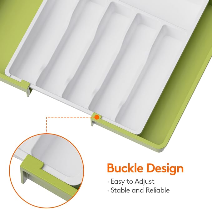 Lifewit Silverware Drawer Organizer, Expandable Utensil Tray - Image 4