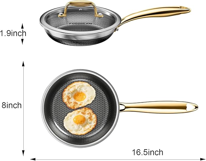 FogDream 8 Inch Stainless Steel Frying Pan - Image 6