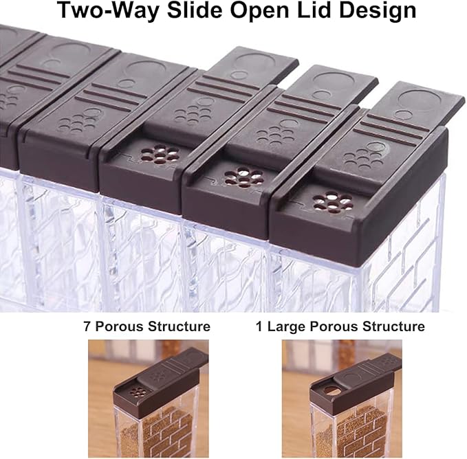 12 PCS Spice Shaker Jars, Salt and Pepper Shakers Set, Seasoning Shaker Boxes - Image 3
