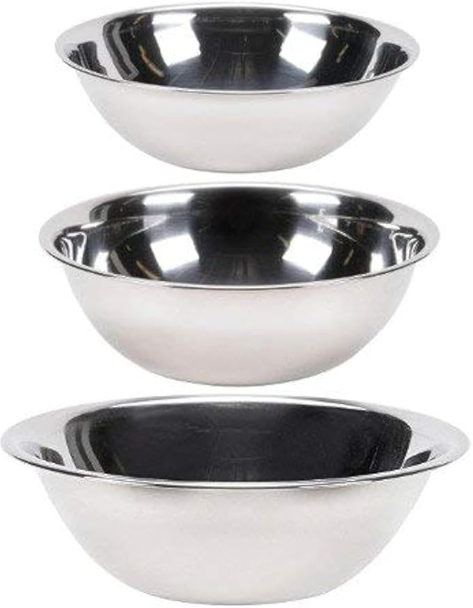 Vollrath Set of 3 Mixing Bowls: 4-Quart, 5-Quart and 8-Quart by Vollrath