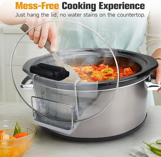 SOPHICO Slow Cooker Lid Holder for Cooking, Hand Free Pot Lid Organizer - Image 3
