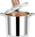 P&P CHEF 12 QT Stock Pot with Lid, Stainless Steel Large Cooking Pot, Soup by PPCHEF