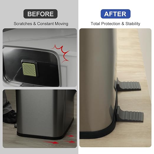 LANMU Trash Can Wall Protector and Stop Moving Backward, Wall Spacer Garbage Bin - Image 3