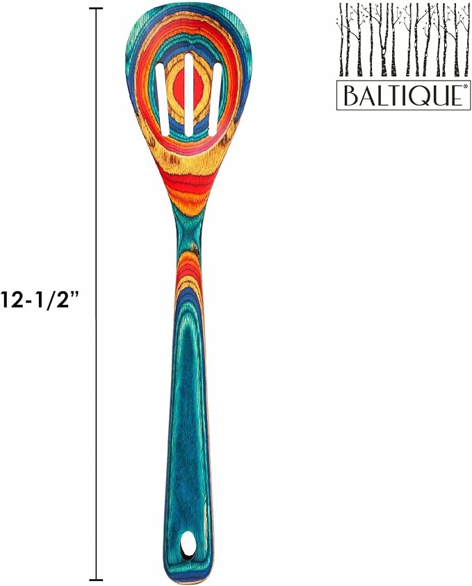 Totally Bamboo Baltique Montego Bay Collection 12-1/2" Wooden Slotted Cooking - Image 6