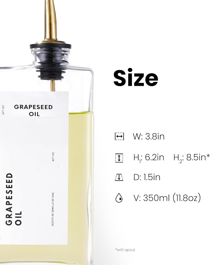 APT 1101 Olive Oil Dispenser for Kitchen, Cooking Oil and Vinegar Dispenser Set - Image 2