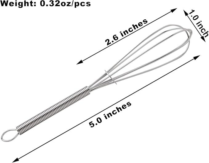 CHuangQi 5 Inch Endurance Stainless Steel Mini Whisk/Egg Beater - Image 2