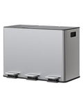 Garvee Triple Kitchen Trash Can, 3 x 4 Gal Stainless Steel Recycling Bin Combo by Garvee