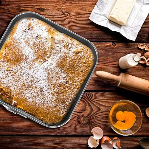 Lemengtree Springform Pan,3 Pcs Non-stick Square 8 inch/9 inch/10 inch