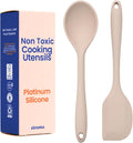 Non-Toxic Platinum Silicone Kitchen Utensil Set of 2 – Non-Scratch Cooking by Ziruma