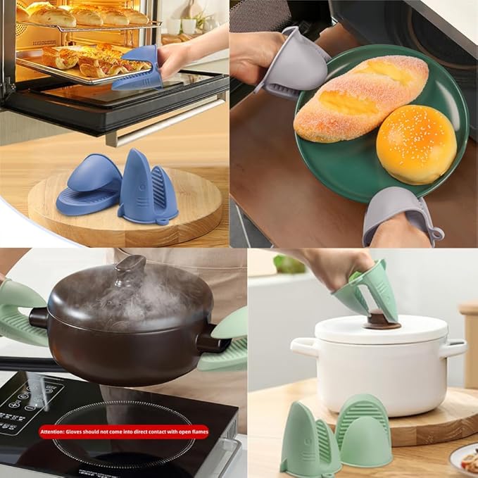 Mini Oven Gloves Silicone Heat Resistant Cooking Pinch Mitts Potholder - Image 4