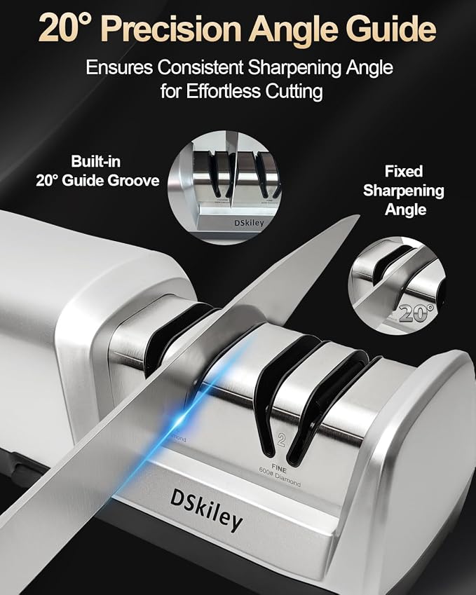 Electric Knife Sharpener for Kitchen – Professional 2-Stage 100% Diamond System - Image 3