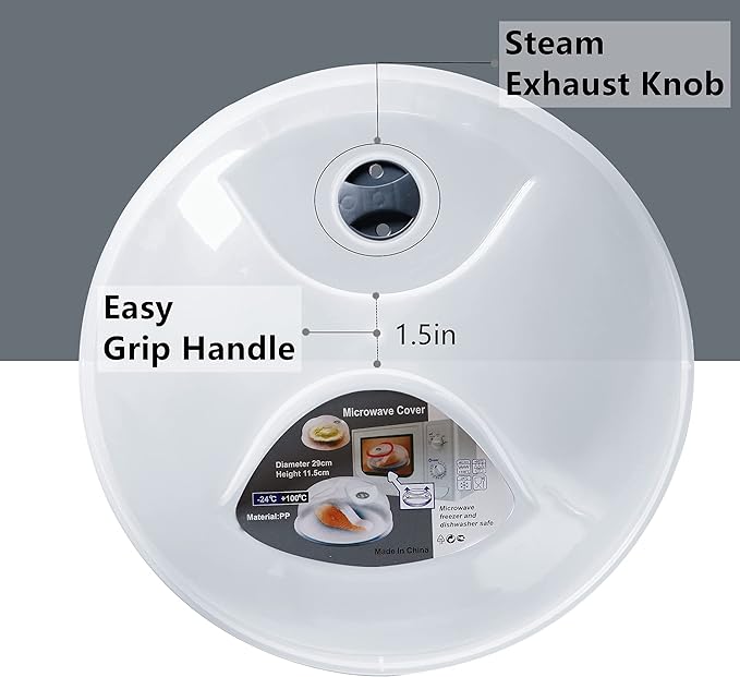 Microwave Splatter Cover for Food Large Microwave Plate Cover Guard Lid - Image 5