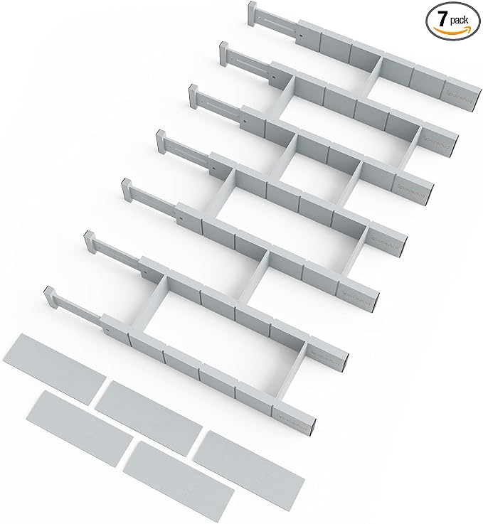 SpaceAid Bamboo Drawer Dividers by SpaceAid