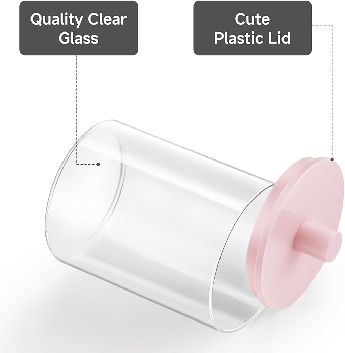 TIPGO Glass Qtip Holder Dispenser - Image 5