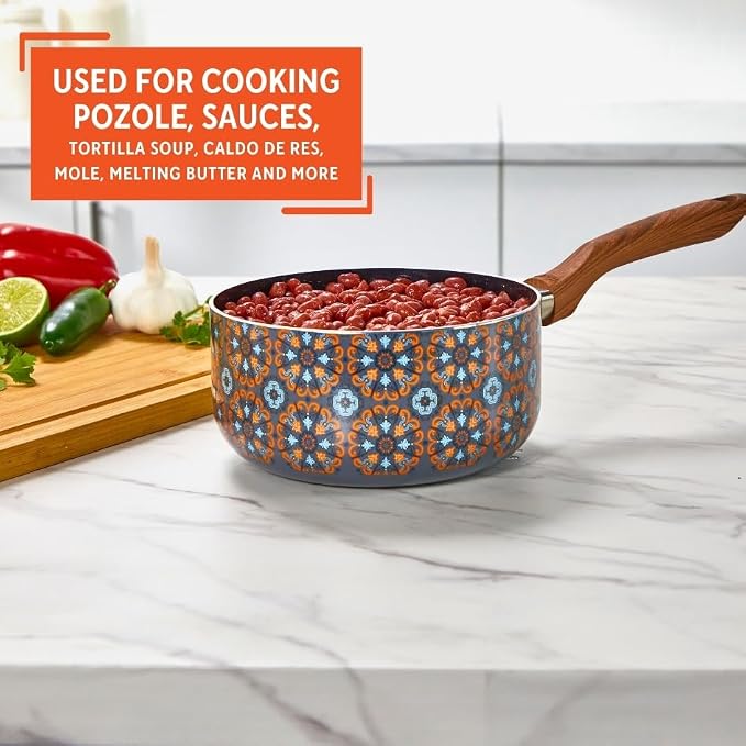 IMUSA 2 Quarts Talavera Nonstick Saucepan - Image 6
