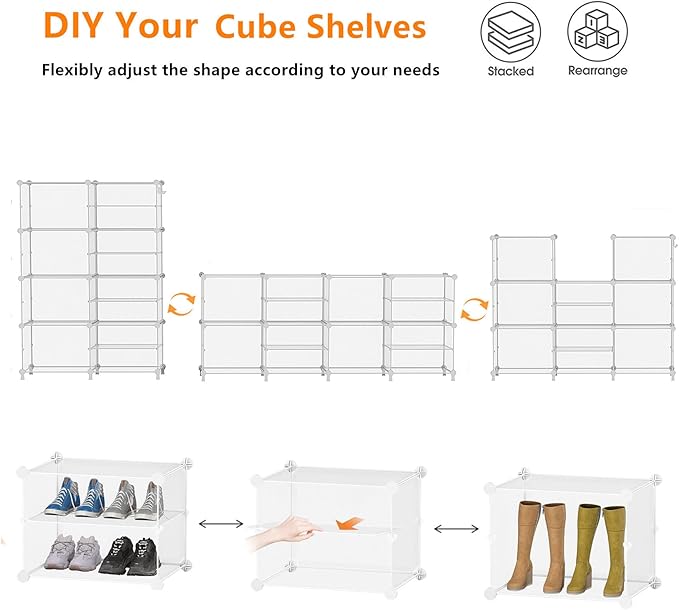 AWTATOS Closet Organizer 8 Cube Storage Shelves Clothes Organizers Closet - Image 7